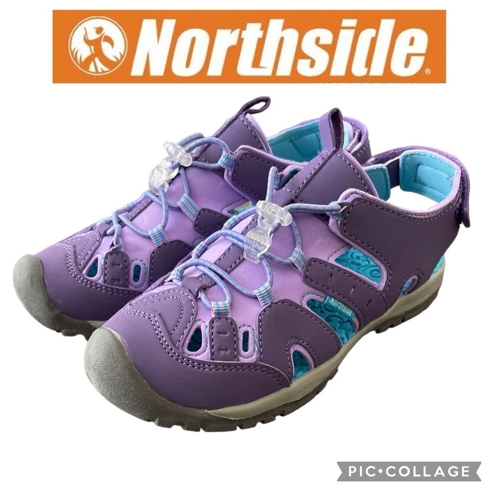 NORTHSIDE Burke kids outdoor Water hiking shoes purple size 5 NWT
